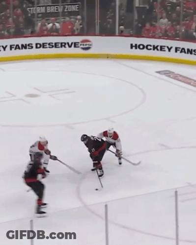 Hockey Game In Front Of Pepsi Banner GIF