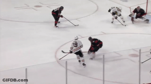 Hockey Game In Front Of PNC Bank GIF