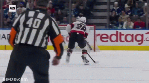 Hockey Game In Front Of Redtag.com Ad GIF