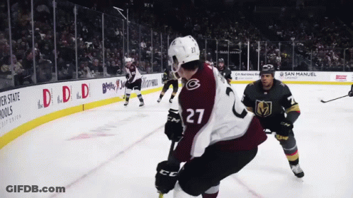 Hockey Game In Front Of San Manuel Casino Banner GIF