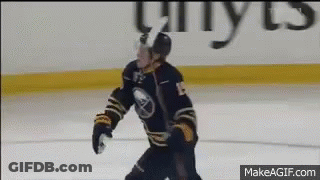 Hockey Game In Front Of Security Sign GIF