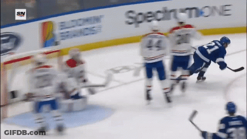 Hockey Game In Front Of Spectrum One GIF