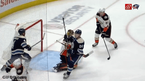 Hockey Game In Front Of Superior Security Banner GIF