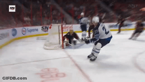 Hockey Game In Front Of Supreme Sign GIF