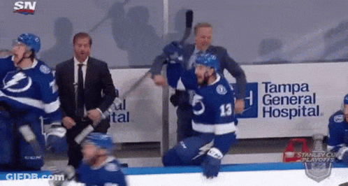 Hockey Game In Front Of Tampa General Hospital GIF