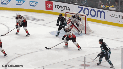 Hockey Game In Front Of Toyota Ad GIF
