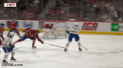 Hockey Game In Front Of TSN Banner GIF
