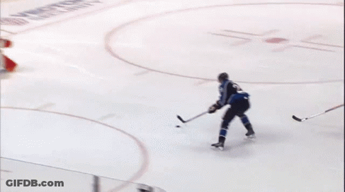 Hockey Game In Front Of Vector Security Banner GIF