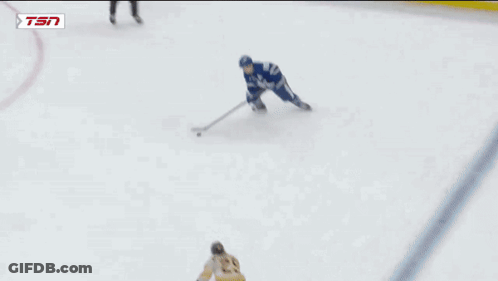 Hockey Game In Front Of Vistaprint Sign GIF