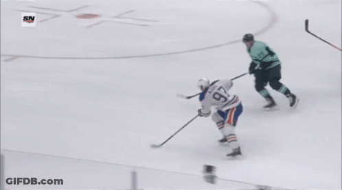 Hockey Game In Front Of Wafd Bank Wall GIF