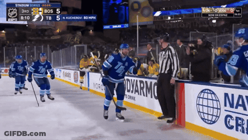 Hockey Game In Stadium GIF