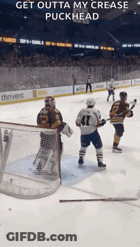Hockey Game In Stadium With Thrivent Sign GIF