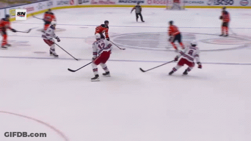 Hockey Game On Ice Rink With SN GIF