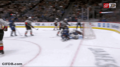 Hockey Game On Ice With R And J At Stadium GIF
