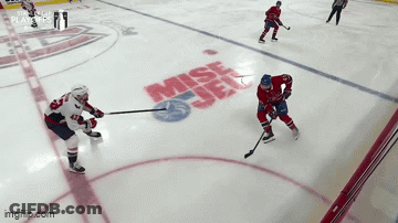 Hockey Game On Rink Saying Miss GIF