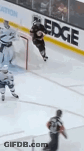 Hockey Game On Rink With Edge Banner GIF