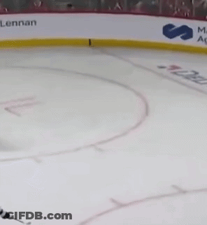 Hockey Game On Rink With Lennon Advertisement GIF