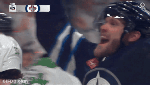 Hockey Game On SN With Screaming Player GIF