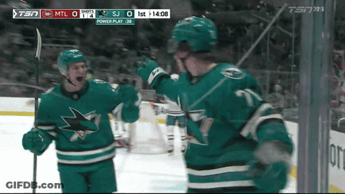 Hockey Game On TSN Sharks Winning GIF