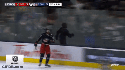 Hockey Game On TSN With Ram Logo GIF