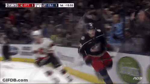 Hockey Game On TV Screen GIF