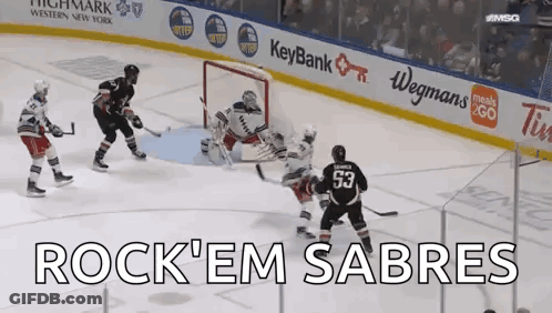 Hockey Game Rock Em Sabres GIF