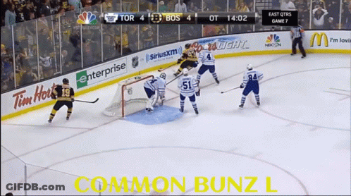 Hockey Game Screen Saying Common Bunz L GIF