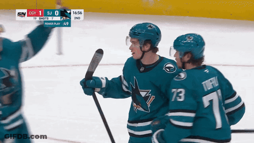 Hockey Game Sharks Vs CGY GIF