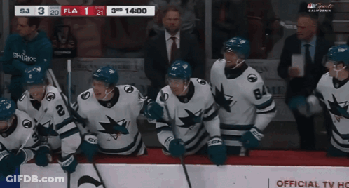 Hockey Game Sharks Vs Fla GIF