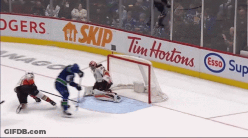 Hockey Game Sponsored By Tim Hortons And Esso GIF