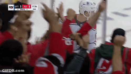 Hockey Game Underway Score 1 To 1 GIF