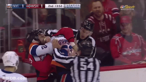 Hockey Game Washington Vs New York GIF