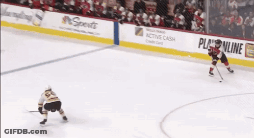 Hockey Game With Active Cash Credit Card Ads GIF