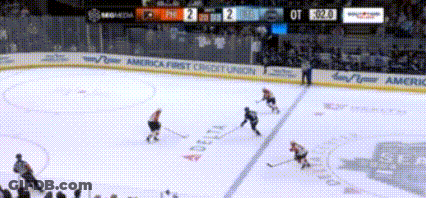 Hockey Game With America First Credit Union Ads GIF