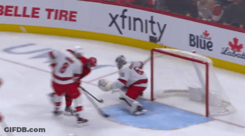 Hockey Game With Belle Tire Banner GIF