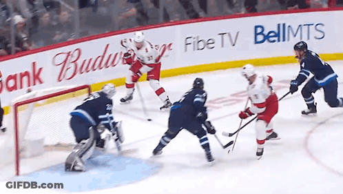 Hockey Game With BellMTS Advertisement GIF