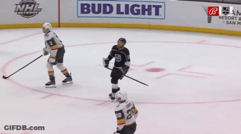 Hockey Game With Bud Light Ad GIF