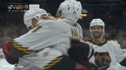 Hockey Game With Comcast Business Scoreboard Ads GIF