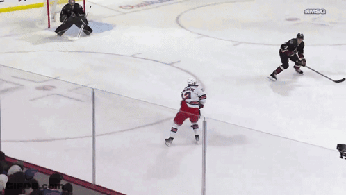 Hockey Game With Dignity Health And Goodwill Ads GIF