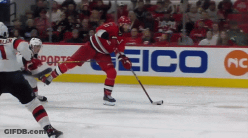 Hockey Game With Eico Sign GIF