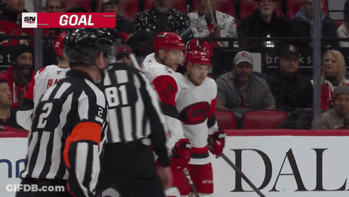 Hockey Game With Goal Screen GIF