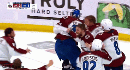 Hockey Game With Hard Seltzer Ad GIF