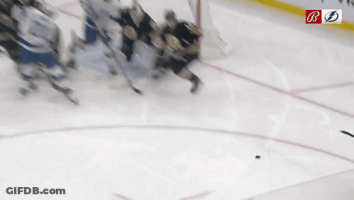 Hockey Game With Lightning Logo GIF