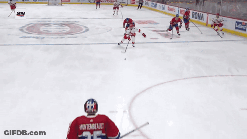 Hockey Game With Montembeauly GIF