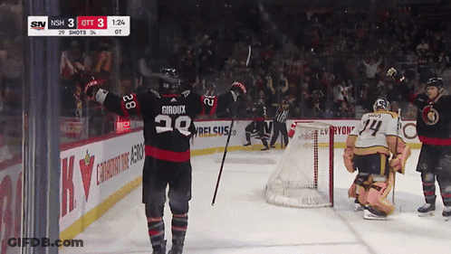 Hockey Game With NHLShop.ca Ice Ads GIF