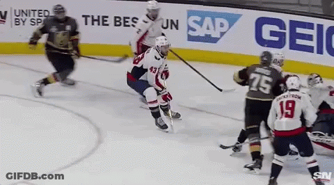 Hockey Game With SAP And Geico Ads GIF