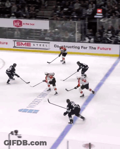 Hockey Game With Sme Steel Banner GIF