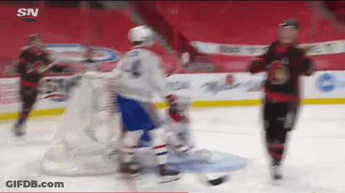 Hockey Game With SN Letters GIF