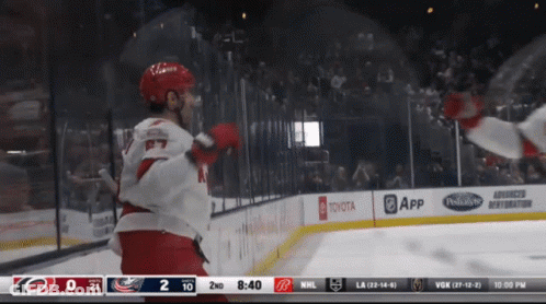 Hockey Game With Toyota And App Ads On Boards GIF