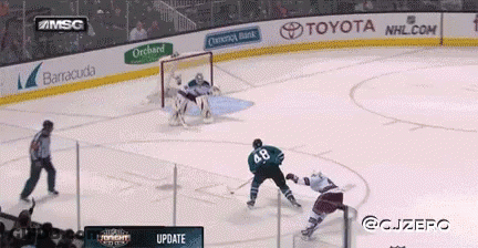Hockey Game With Toyota Banner GIF